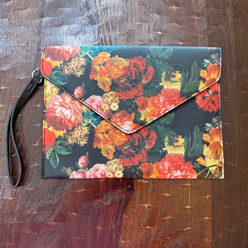 Carlos Santana Floral Envelope Clutch